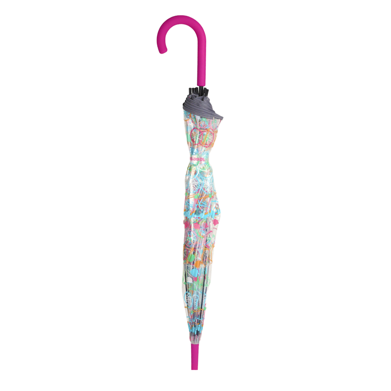 چتر عصایی شفاف دخترانه گابل اسپانیا مدل Fiori