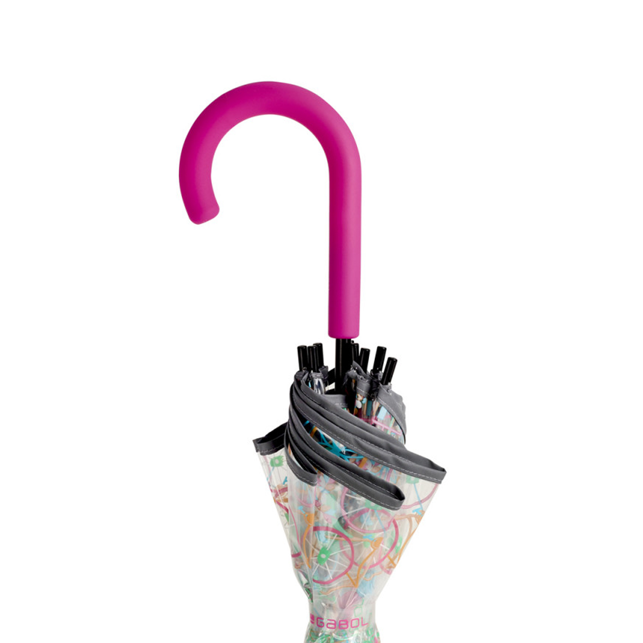 Alternative view of چتر عصایی شفاف دخترانه گابل اسپانیا مدل Fiori