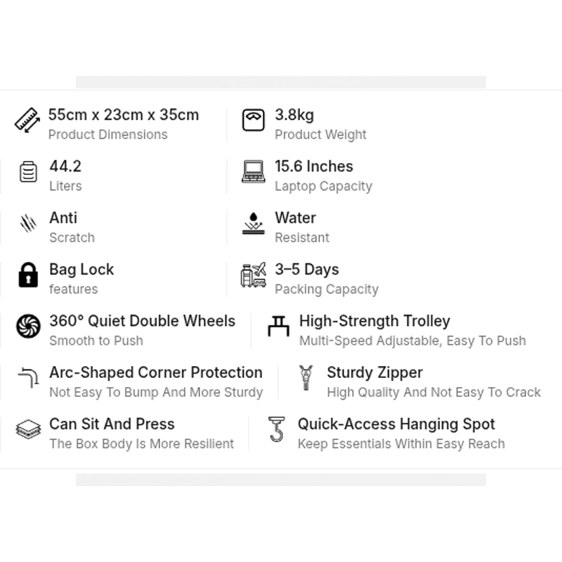 ست چمدان آرکتیک هانتر (Arctic Hunter) مدل LGX001 - Image 14